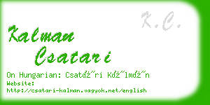 kalman csatari business card